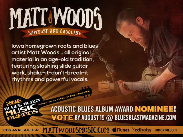 Matt Woods Receives Blues Blast Award Nomination – Acoustic Blues Album